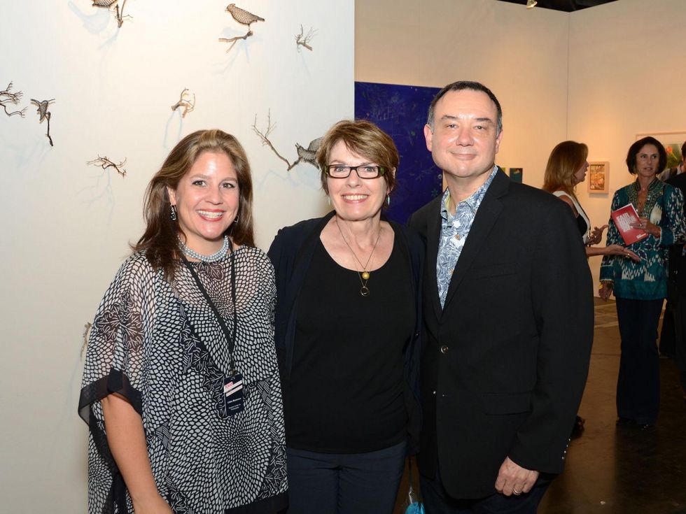 10 Libbie Masterton, from left, Nene Humphrey and Rene Barilleaux at the Texas Contemporary Art Fair VIP opening party October 2013