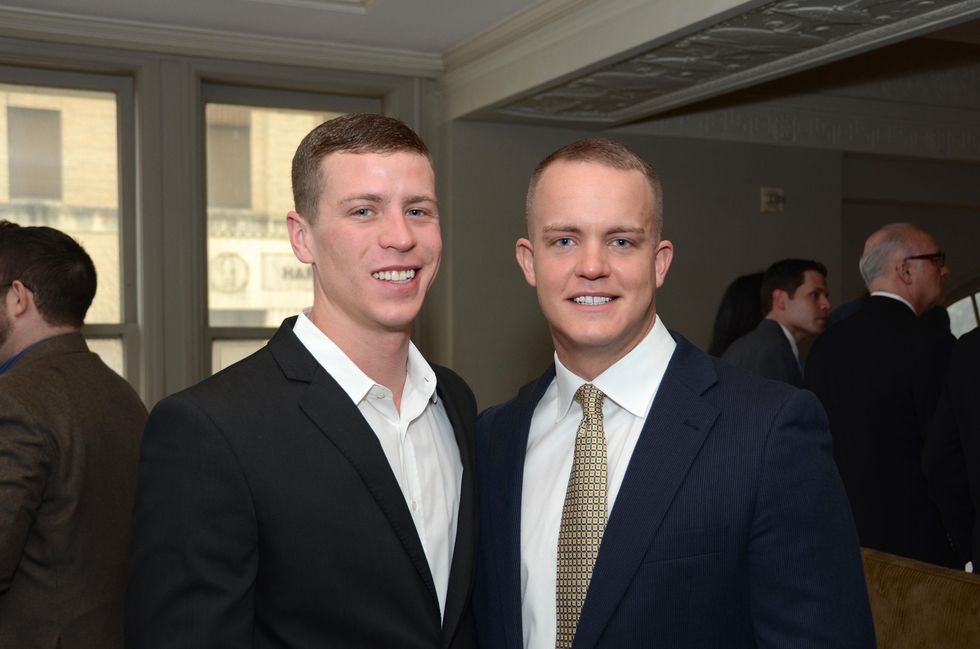 10 Luke Moore, left, and Clark Caperton at the Victory Brunch March 2015