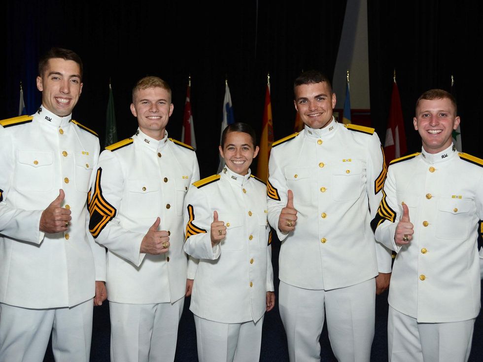 10 members of the Ross Volunteer Company of Texas A&M at the Consular Ball October 2013