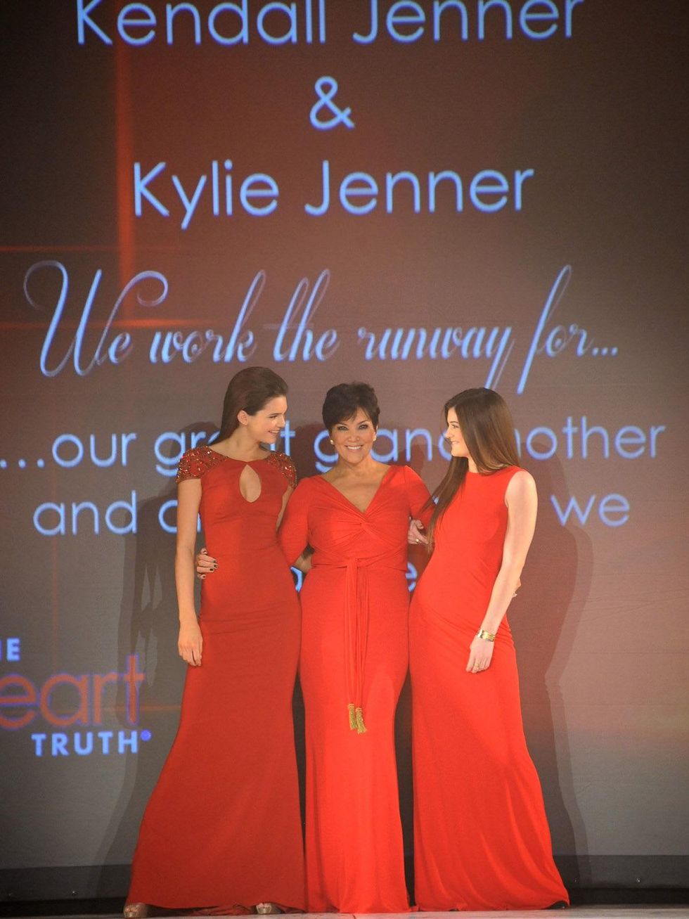 10, The Heart Truth 2013 Fashion Show, Kendall Jenner, Kris Jenner and Kylie Jenner wearing Badgley Mischka