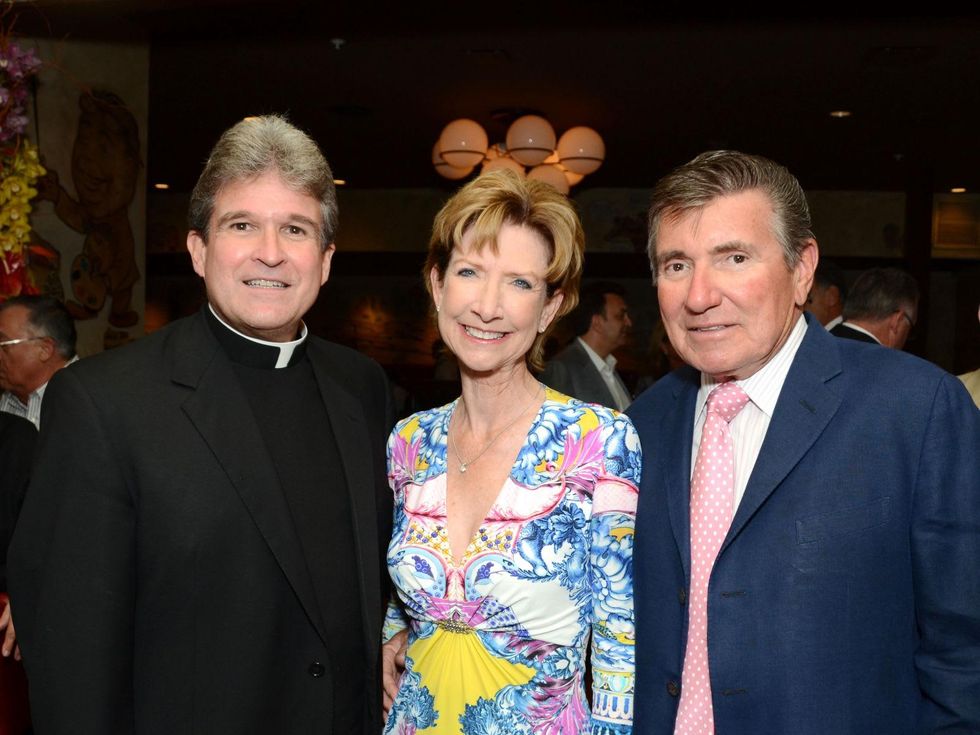 10 The Palm Houston grand re-opening July 2013 Monsignor Rossi, Sandy Ganzi, Wally Ganzi