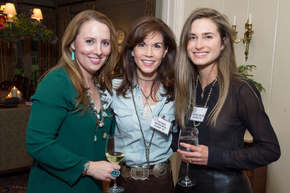 104 Liz Anders, from left, Nicole Zarr and Lauren Bush Lauren at The Kinkaid School Alumni luncheon March 2015
