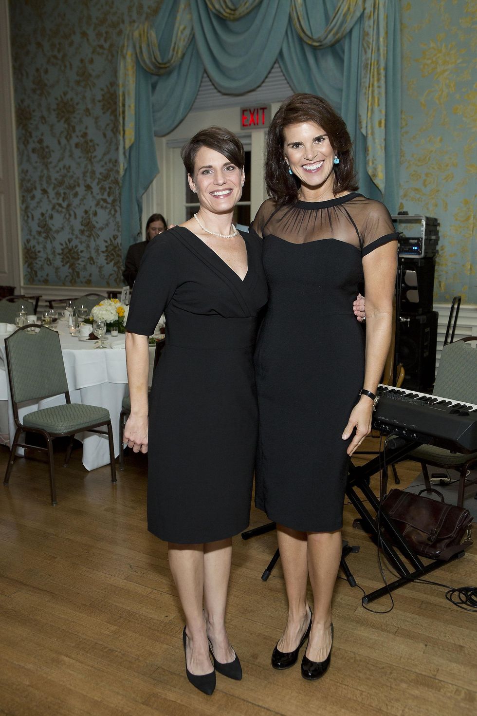 1054 Kelly Perdue, left, and Lisa Malosky at the Living Bank Gala October 2014