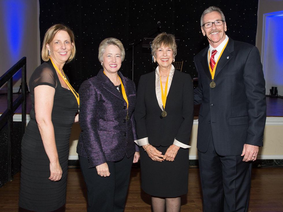 11 Be An Angel April 2013 Jan Stailey, Mayor Annise Parker, Scotty Sanders and Fire Chief Terry Garrison