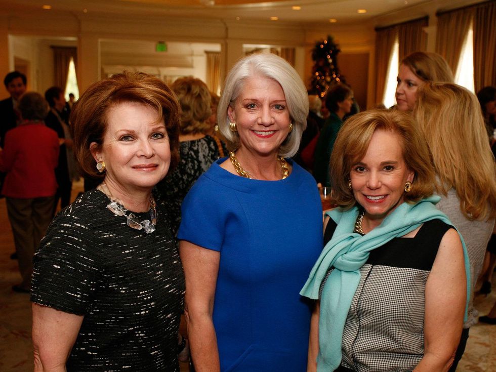 11 Becky Scott, from left, Lynn Wilson and Lynn Swanson at the Houston Botanical Gardens luncheon December 2013