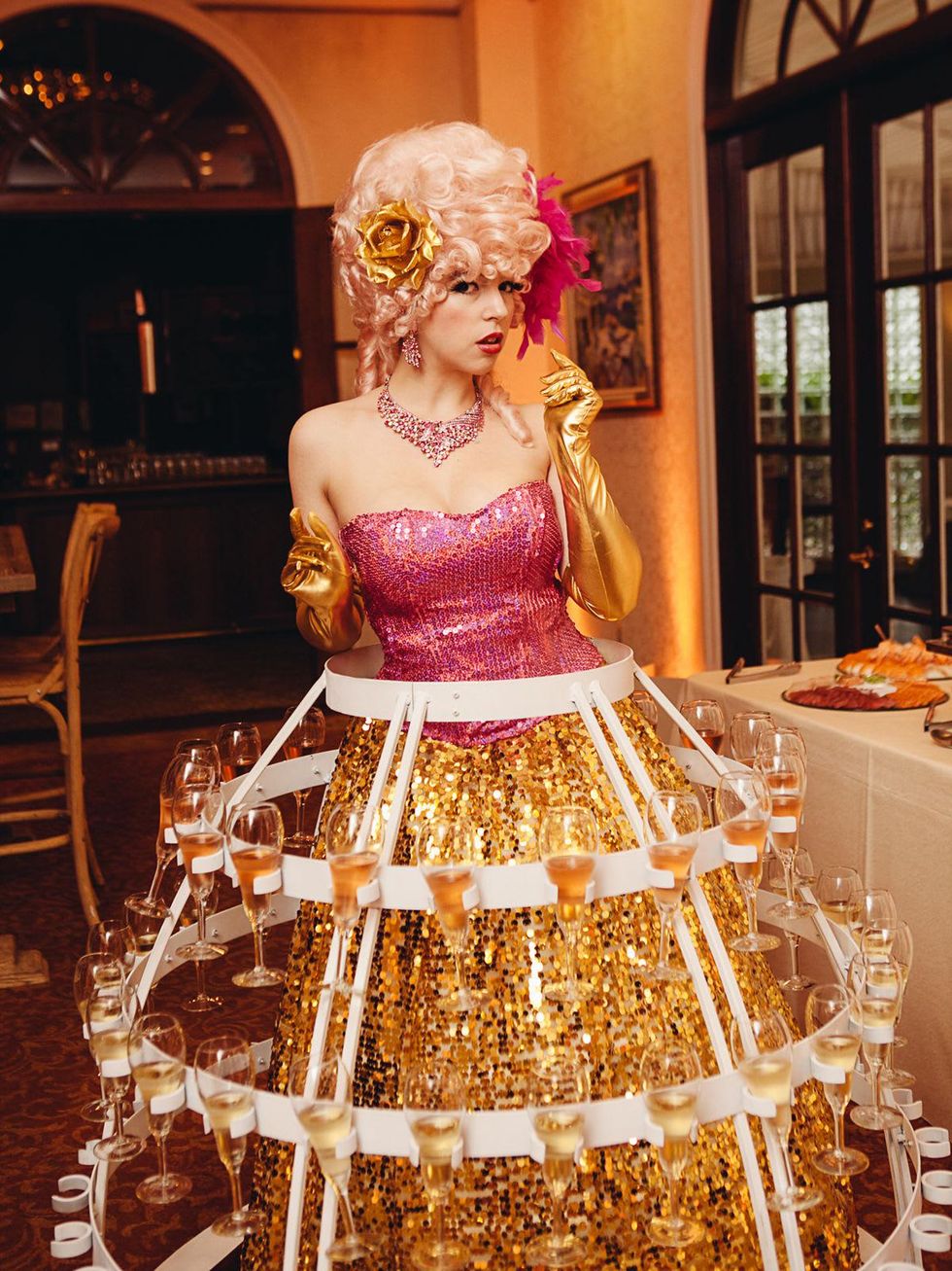 11 Champagne girl at Rosemarie Johnson's birthday party April 2014