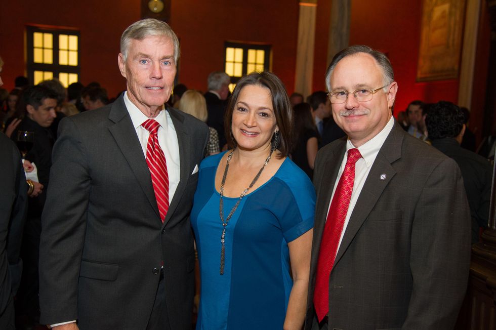 11 Jack Christie, from left, Sheri Foreman Elder and Mike Laster at the Great Grown-Up Spelling Bee January 2014