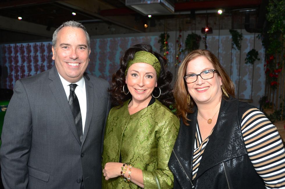 11 Jason Fuller, from left, Frida Dillenbeck and Kelly Gartner at the DiverseWorks Fashion Fete November 2014