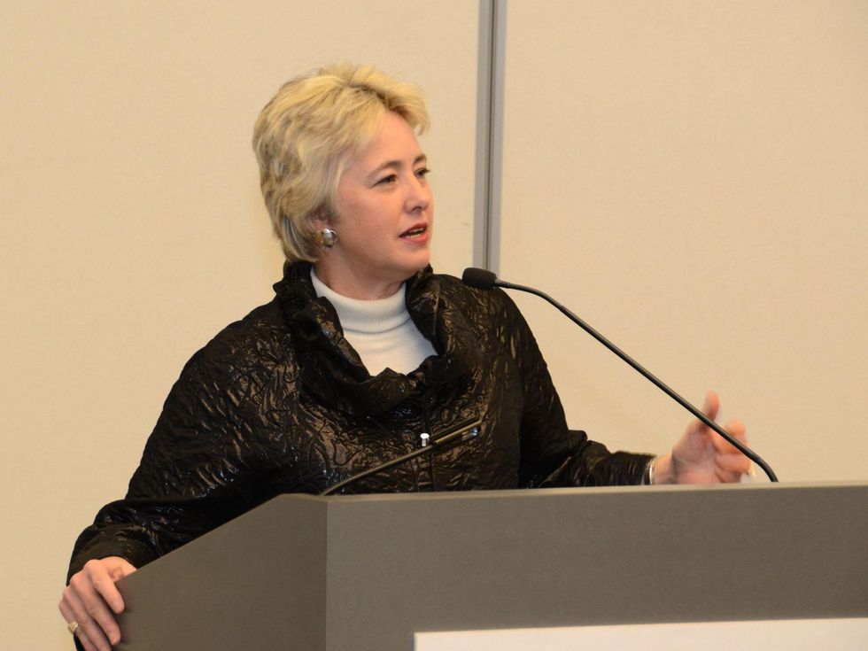 11 Mayor Annise Parker at the mayoral inauguration reception at the Houston Food Bank January 2014.