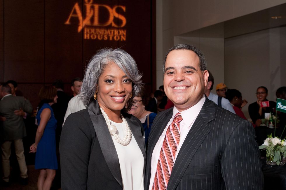 11 Montrice Malone and David Chaumette at the World AIDS Day kick-off October 2014