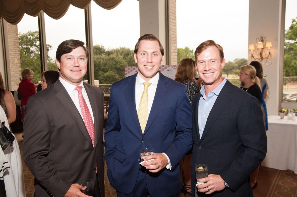 11 Nick Diaz, from left, Bas Solleveld and Adam Ross at the Houston Heart Ball Kickoff at River Oaks Country Club October 2014