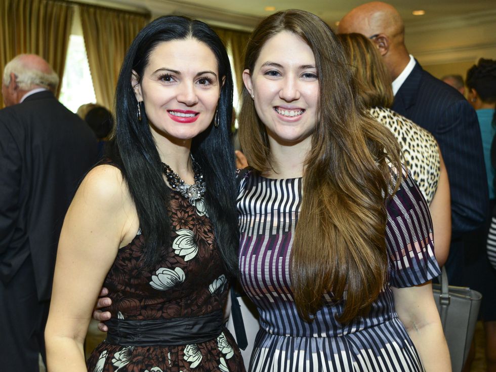 11 Olsa Cano, left, and Andrea Peneda at the Baylor Teen Health Clinic luncheon October 2013