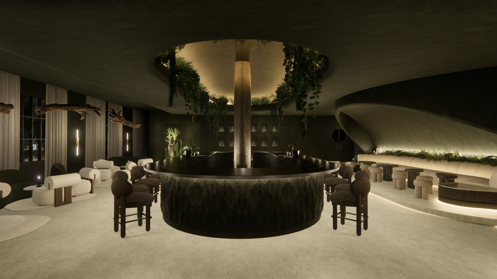 1111 bar interior rendering