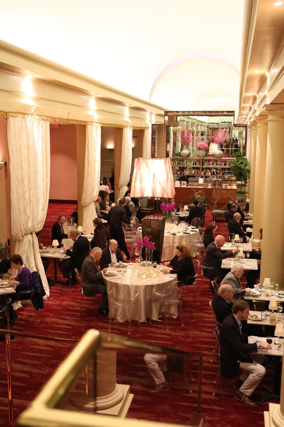 112 Overview of dining area Wortham Center Founder's Salon makeover March 2015