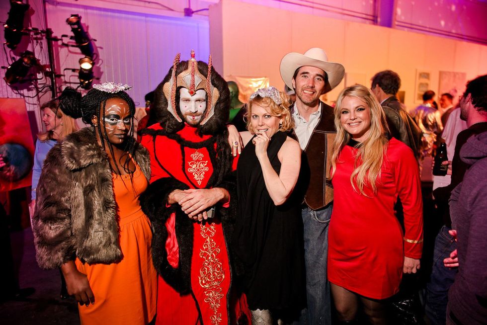 117 Carlisse Chatman, from left, Jeff Shell, Tammy Greene Dowe, James Phelan and Heather Yanak at the Fresh Arts Space Ball March 2014