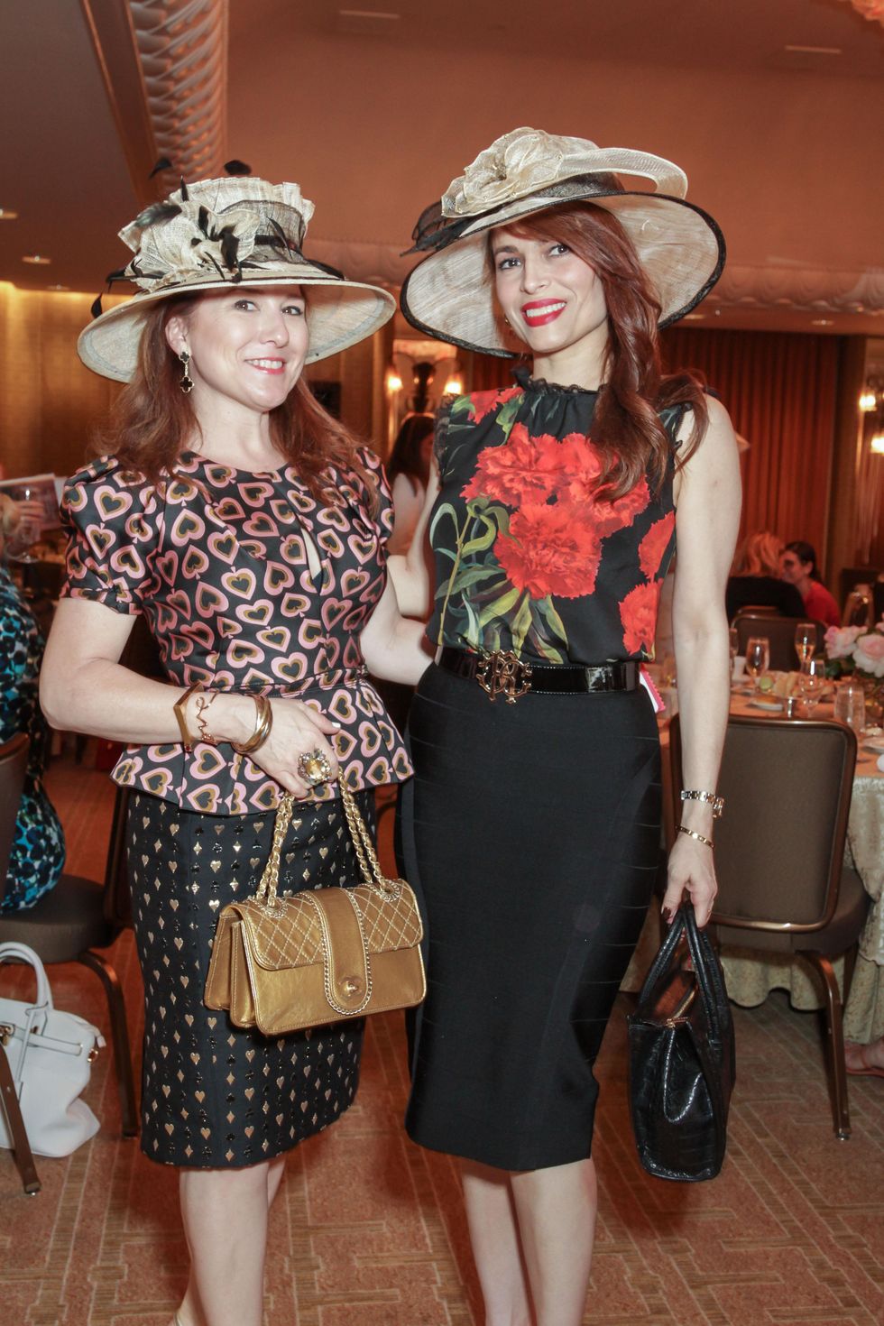 12 0585 Donae Chramosta , left, and Karina Barbieri at the Women's Home tea April 2015