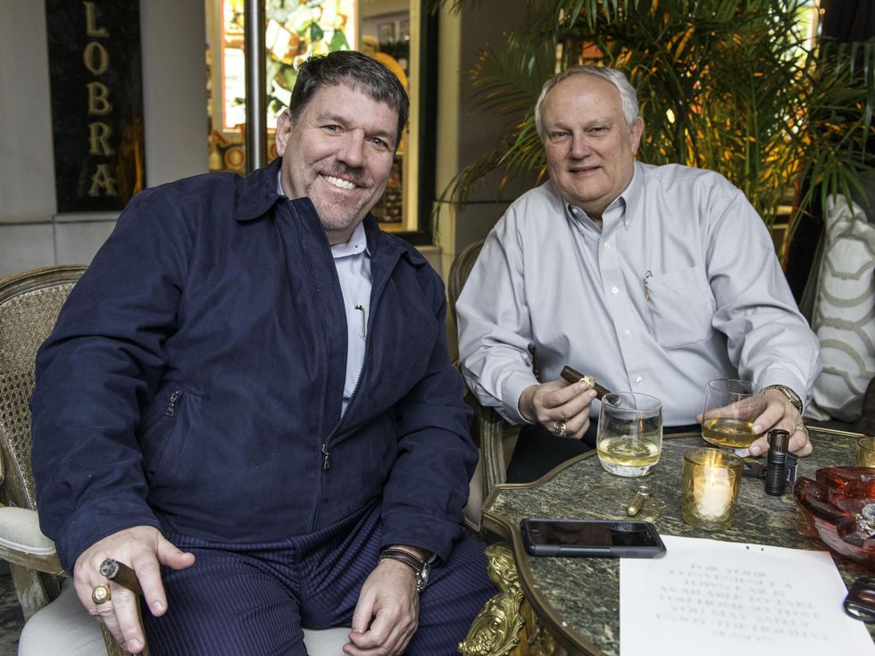 12 Bryan Bennett, left, and Gary Wylie at the Valobra party December 2014