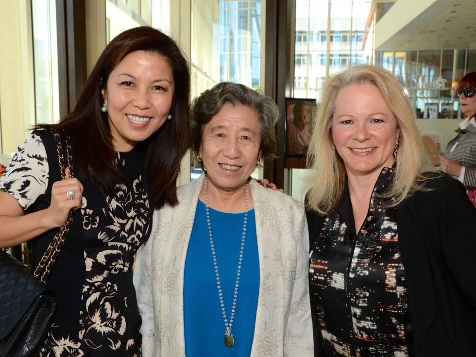 12 Diana Sun, from left, Zhen Xian Sun and Henson Bucher at the Dec My Room luncheon October 2014