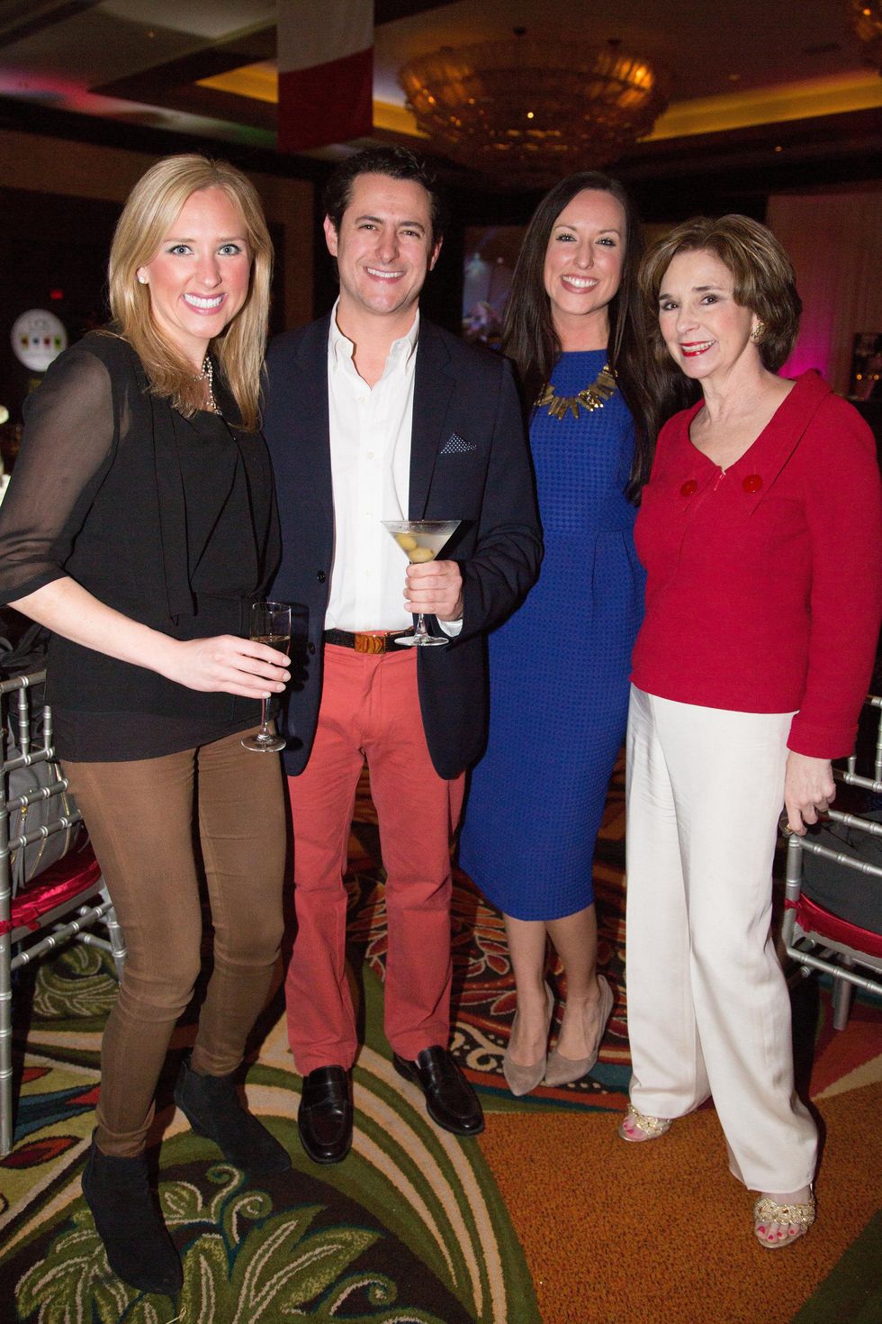 12 Emily Shuffield Hanley, from left, David Denenburg, Kerri Childress and Helen Perry at The Social Book 2015 Launch Party January 2015