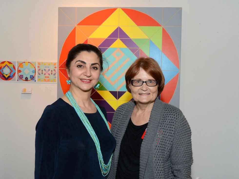 12 Fariba Abedin, left, and Janet Roe at the Texas Contemporary Art Fair VIP opening party October 2013