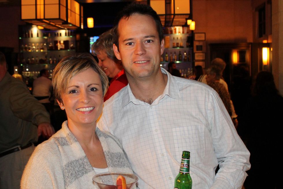 12 Helen and Matt Caddock at The Woodlands cocktail reception and gingerbread doghouse auction December 2014