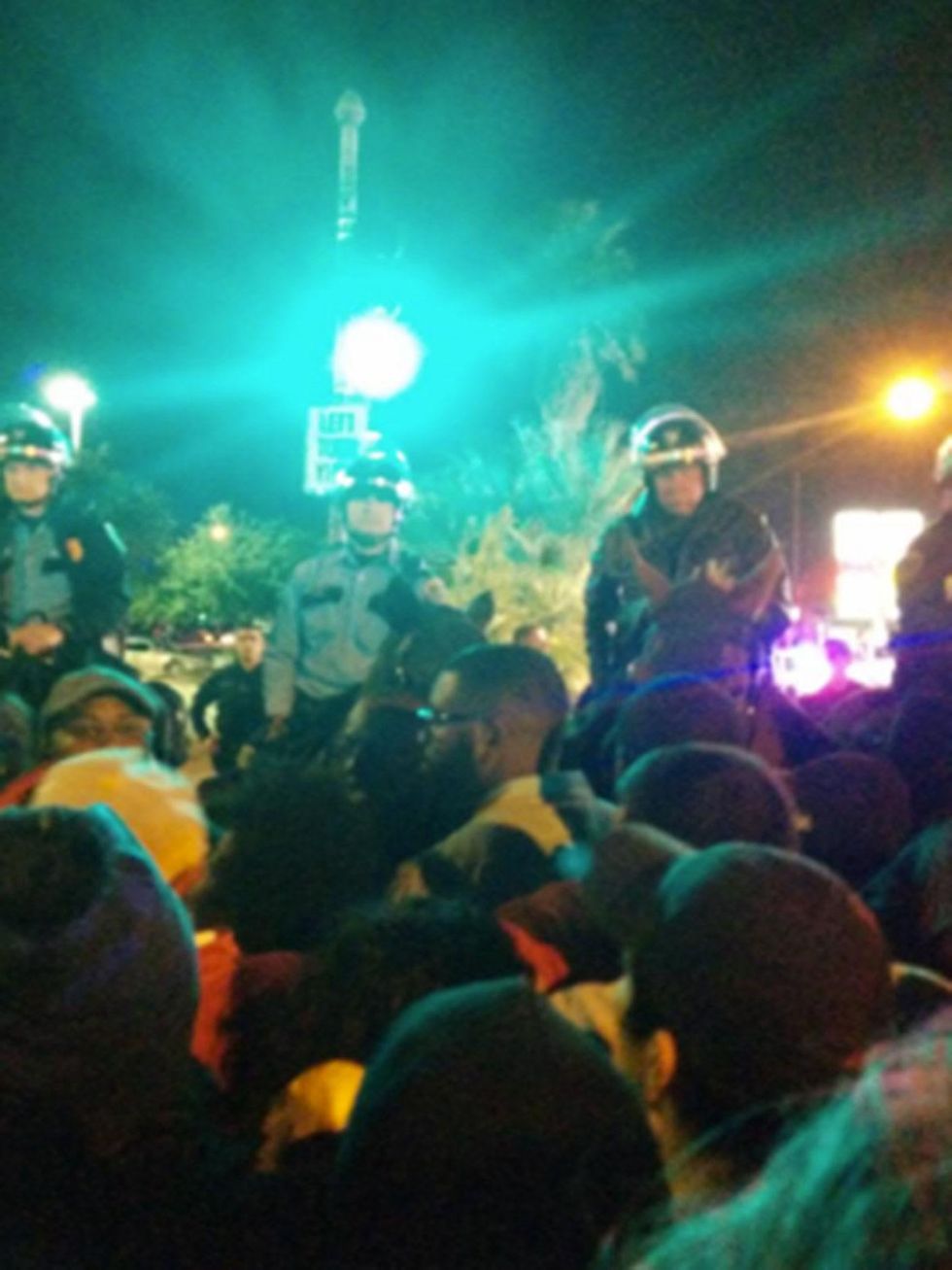 12 Houston Ferguson protest November 2014 Trying to push through #Ferguson #Houston