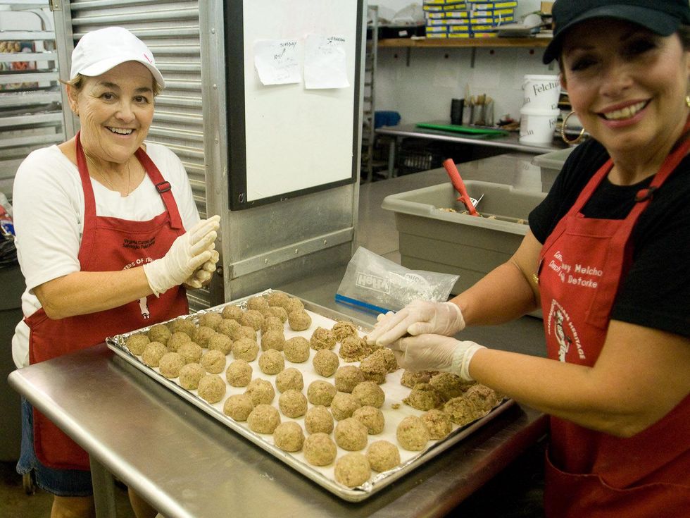 12 Houston Italian Festival meatball making October 2013
