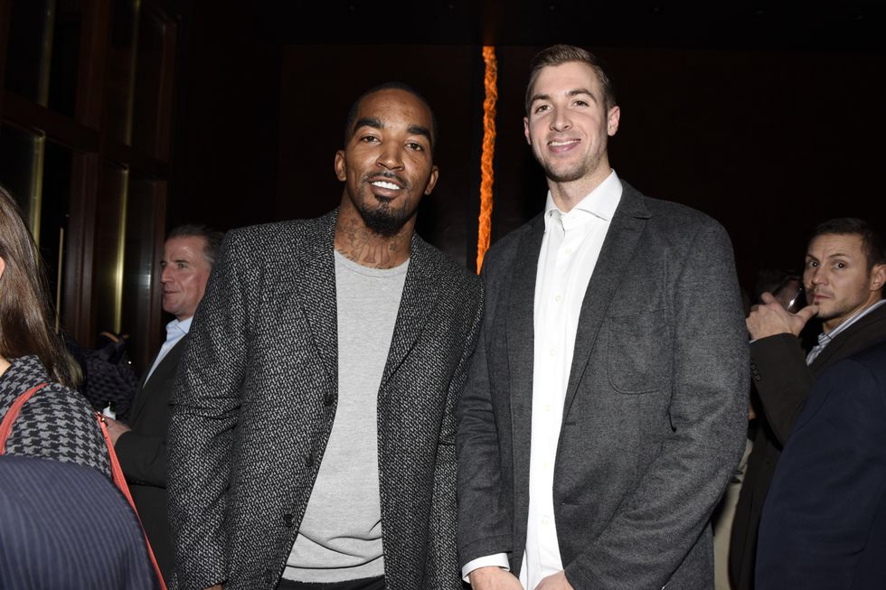 12 J.R. Smith, left, and Travis Wear at the opening of Mastro's Steakhouse in NYC November 2014