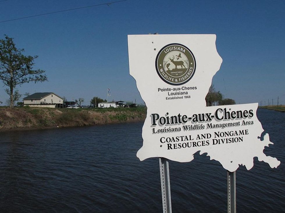 12 Katie Louisiana Revisited part 3 April 2013 Those in charge sign