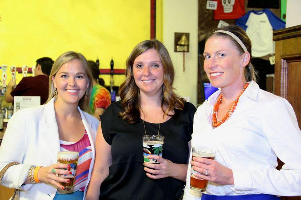12 Katy Schawe, from left, Traci Burke and Valerie Vogler at the Houston Area Women's Center Young Leaders Independence Day Bash July 2014
