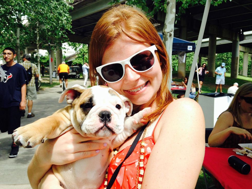 12 Kim Hester and friend at the Buffalo Bayou Bash April 2014