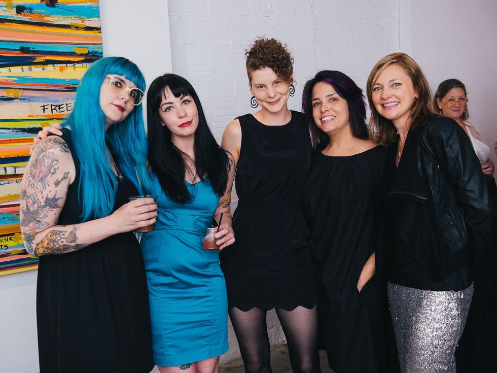 12 Lindsay Burleson, from left, Lindsay Beal, Dylan Carnes, Miriam Carillo and Dawn Callaway at CultureMap's 2014 Tastemakers Awards May 2014