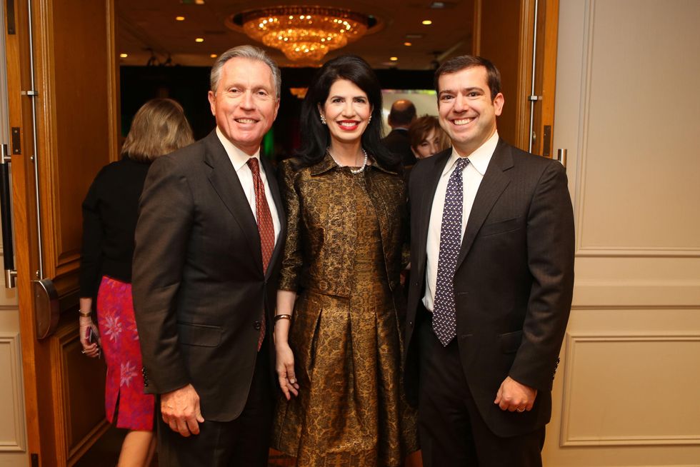 12 Martin Fein and Dr. Kelli Cohen Fein, from left, with Daniel Fein at the Guardian of the Human Spirit luncheon November 2014