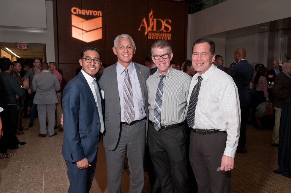 12 Michael Diaz, from left, Robert Gallegos, Van English and David McGurk at the World AIDS Day kick-off October 2014
