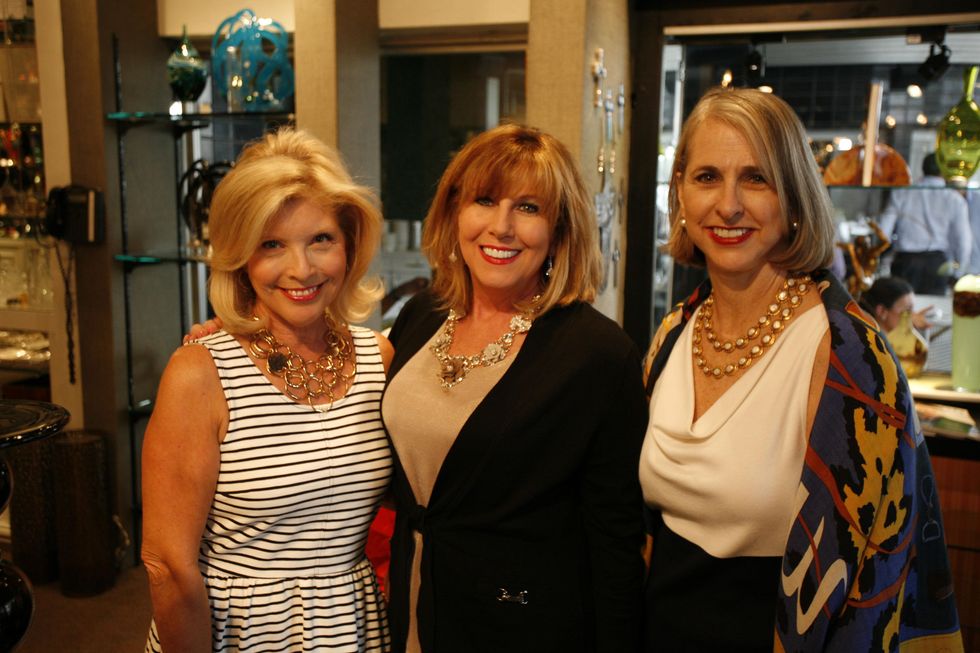 12 Nancy Hammonds, from left, Lu Caltagirone and Susan Hansen at Events' Shop With Heart Card launch party April 2014.