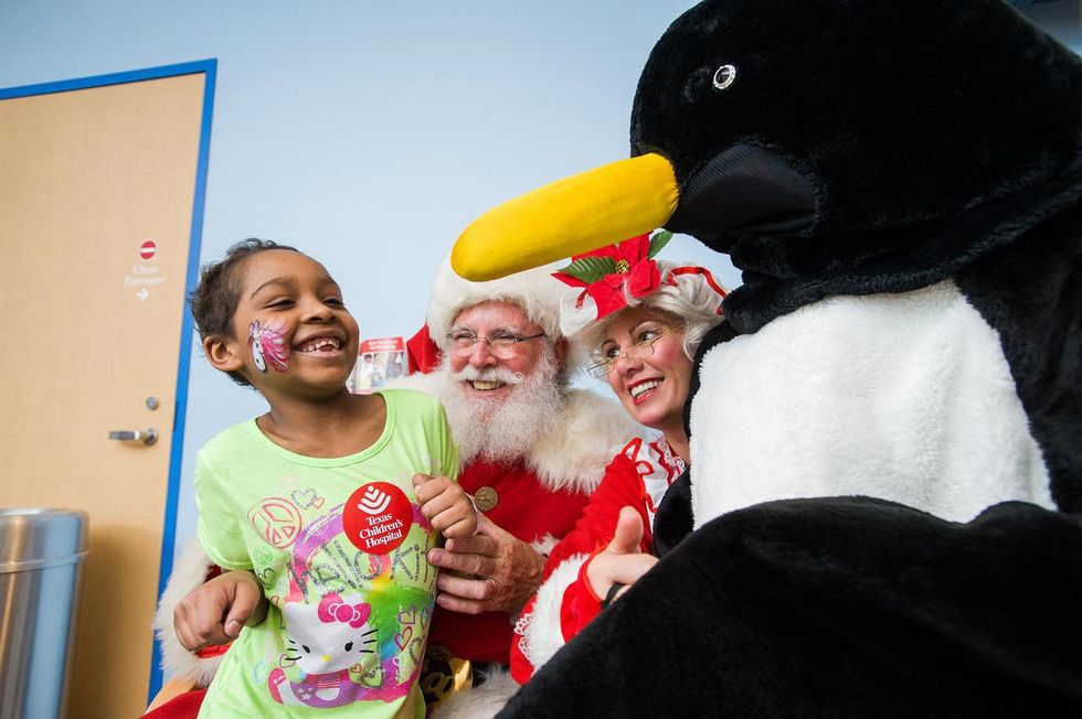 12 Santa at Texas Children's Hospital December 2013