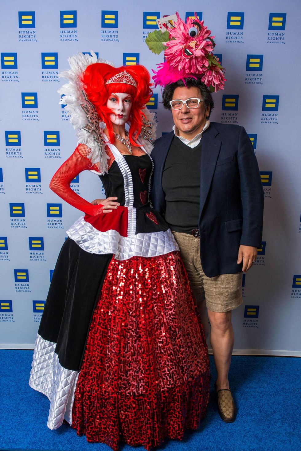 12 The Queen of Hearts and J. Michael Soliz at Human Rights Campaign Alice's Adventures in Equality event February 2015