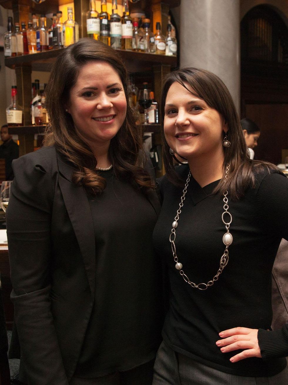 12 Valerie Hoover, left, and Georgina Goodnight at the Preservation Houston Pier & Beam event February 2014