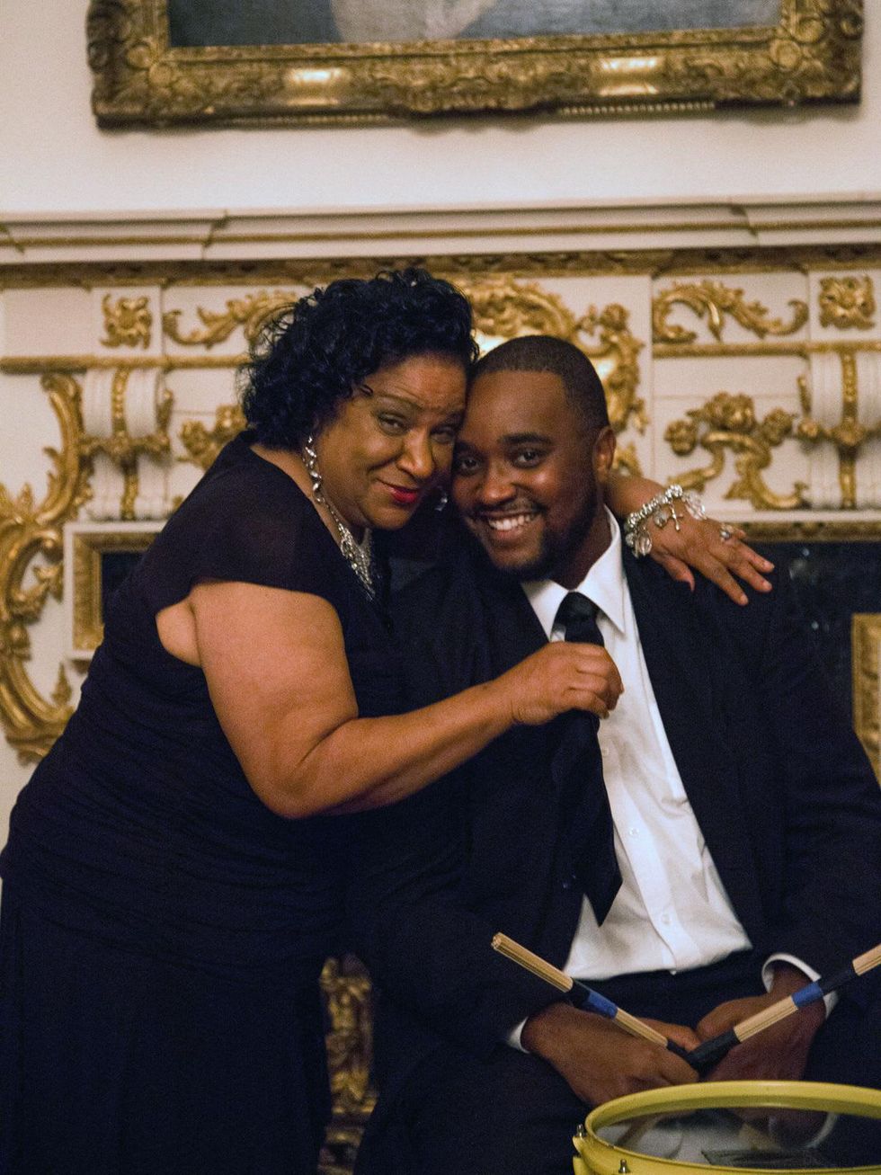 12 Yvonne Washington and band mate at the Lamborghini party September 2014