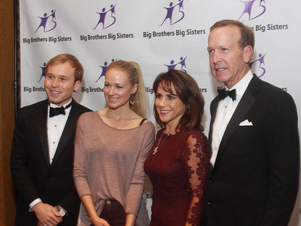 120 Pierce Bush, from left, with Jewel, and honorees Maria and Neil Bush at the Big Brothers Big Sisters gala.
