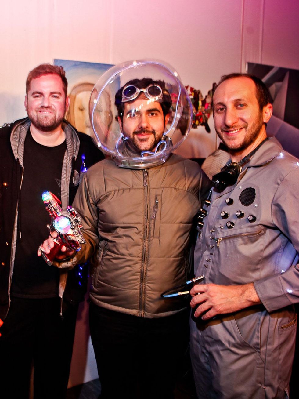 121 Jonathan Beitler, from left, Haig Tcholakian and George Cole at the Fresh Arts Space Ball March 2014