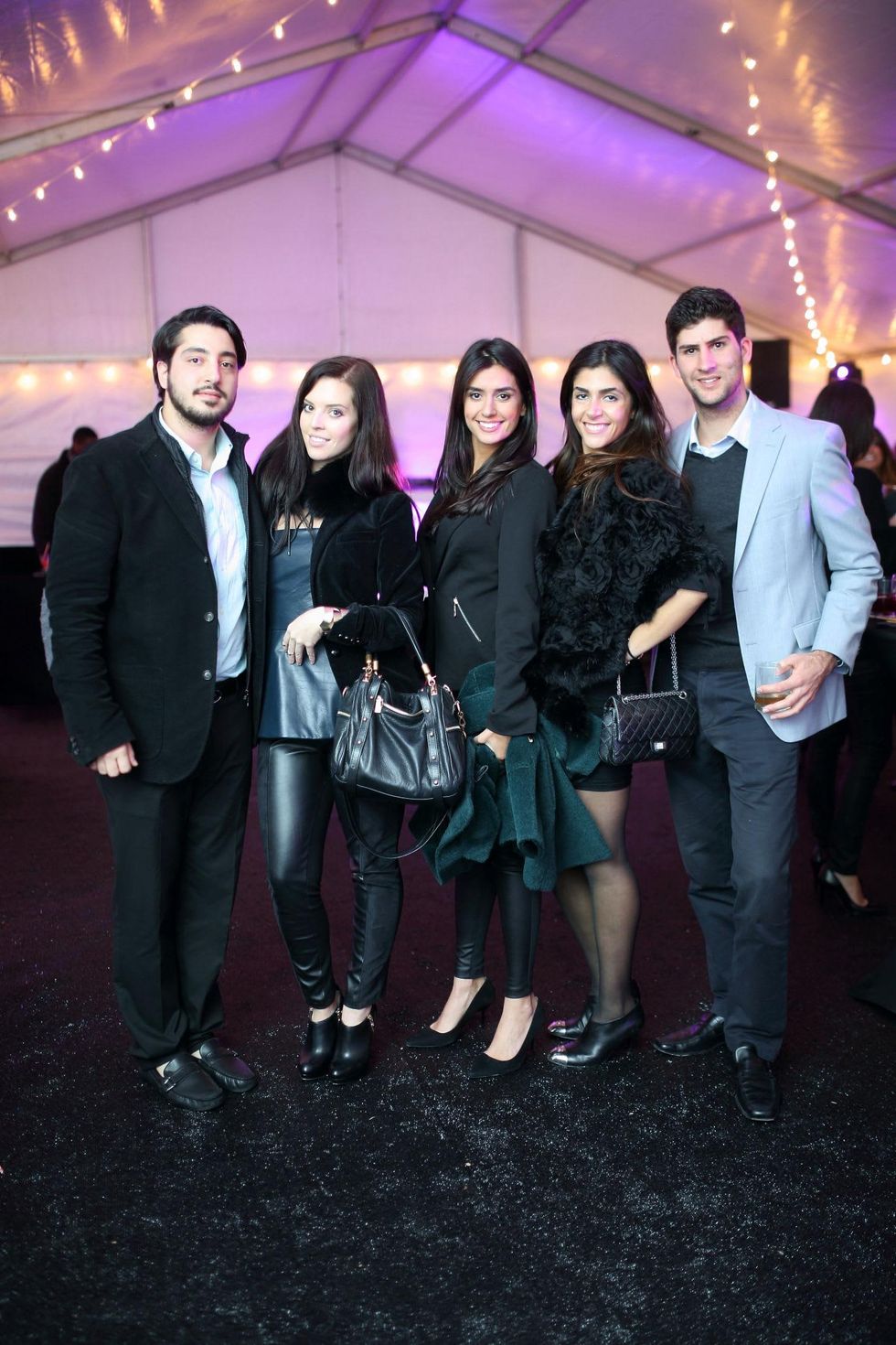 122 Kamyar Ansari, from left, Joy Kennedy, Atessa Barazandeh, Sahar Athari and Nader Deylami at the Baanou Grand Opening Party November 2014