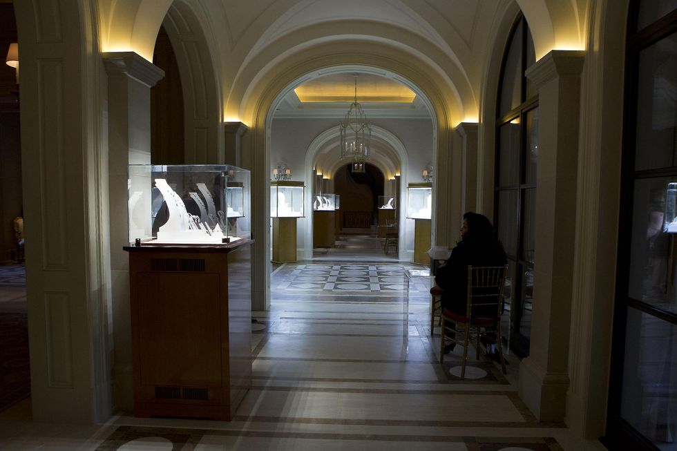 122 The display gallery at the Zadok jewelry dinner November 2014