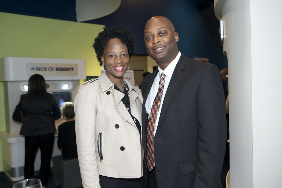 1235 Sherise Curd and Jarrett Simmons at the Passport to the World wine and food event at The Health Museum October 2014
