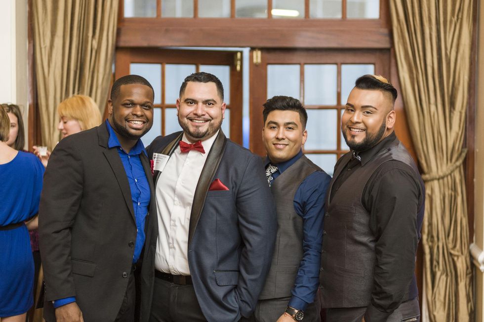 125 Jeff Robertson, from left, Chris Palacios, Uriel Gonzalez and John Michael Alvarado at the HAA inaugural 40 under 40 party September 2014
