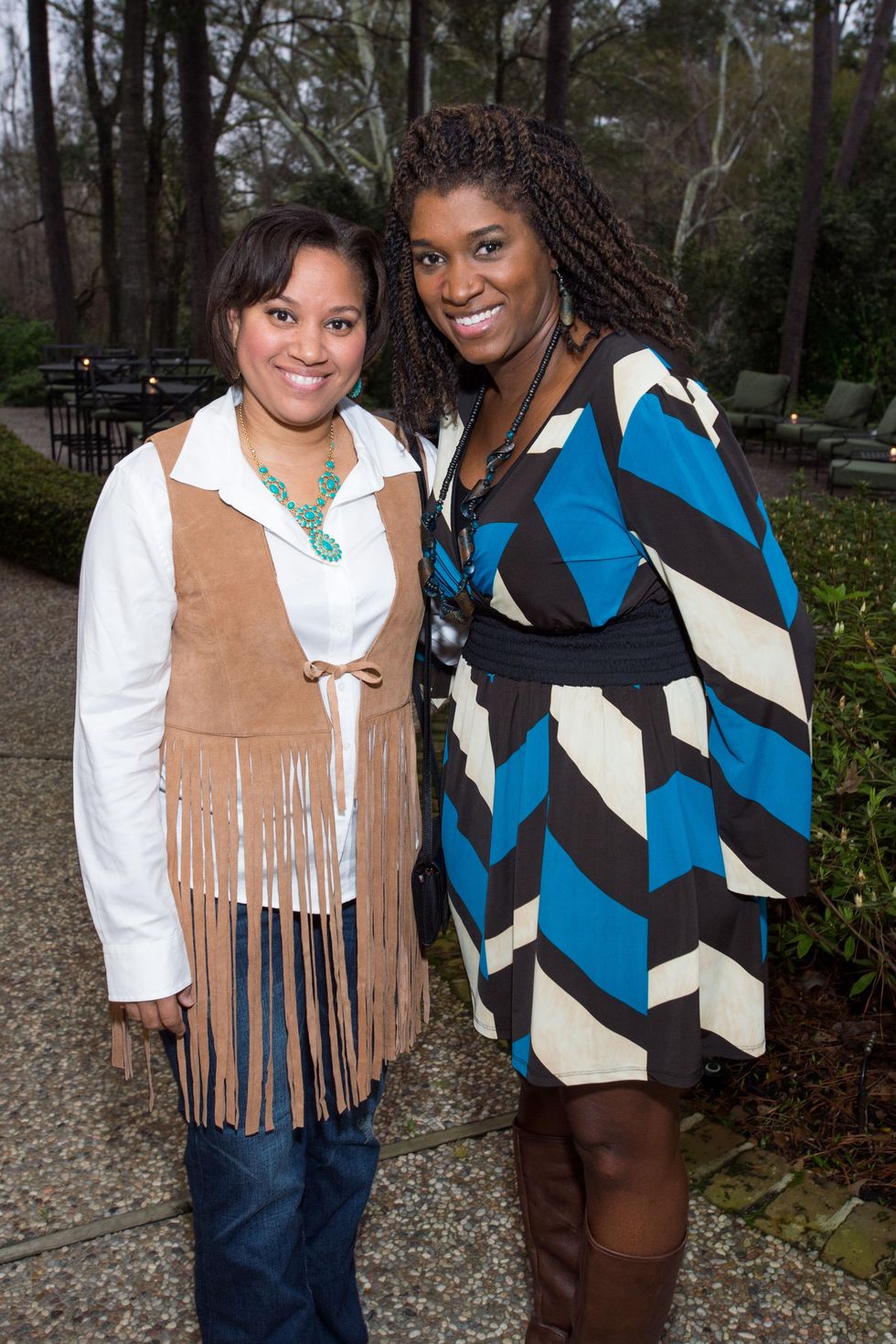 126 Dina Lawal, left, and Dawn Armstrong at The Kinkaid School Alumni luncheon March 2015