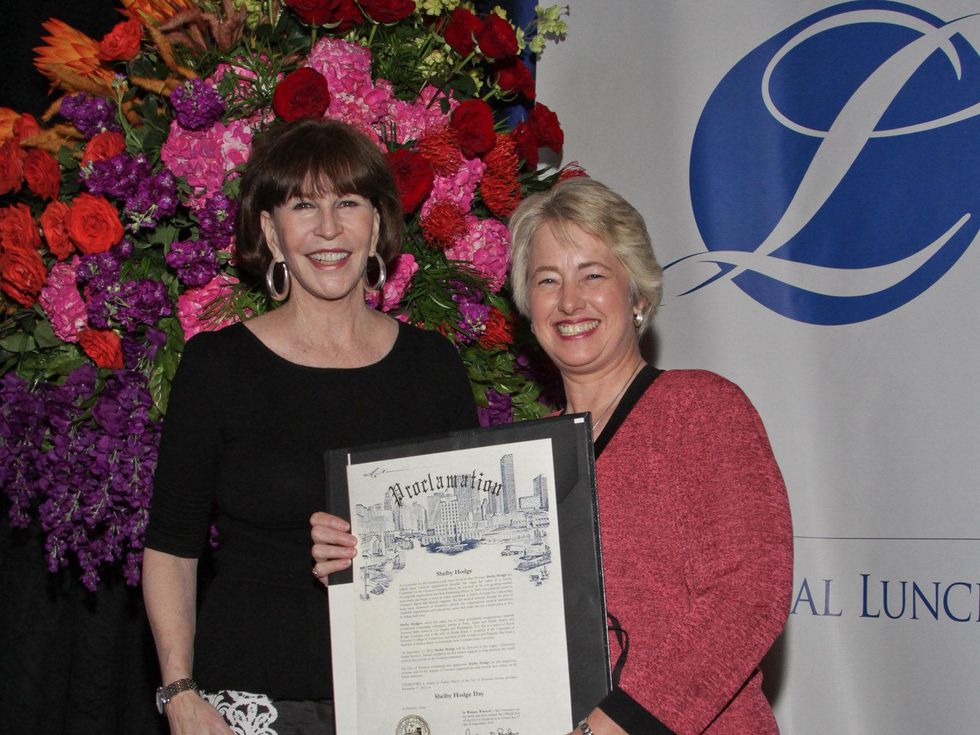 126 Legacy Luncheon September 2013 Shelby Hodge and Annise Parker