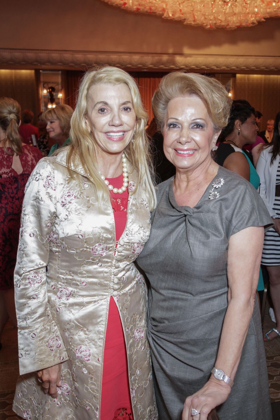 13 0608 Marie Bosarge, left, and Philamena Baird at the Women's Home tea April 2015