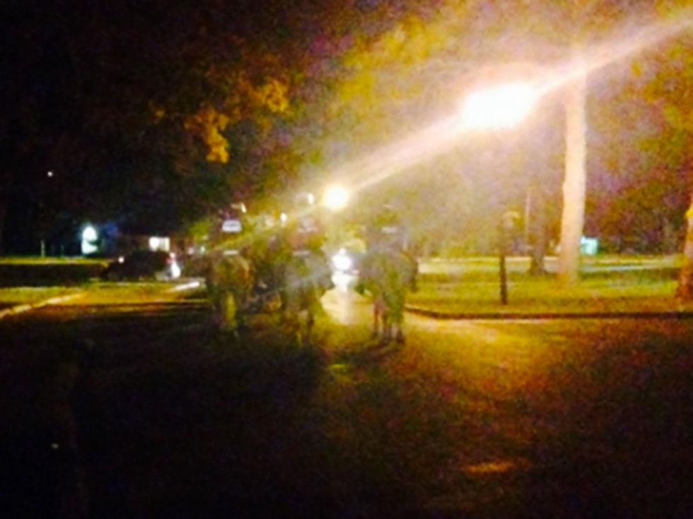 13 Houston Ferguson protest November 2014 It appears @houstonpolice mounted patrol is leaving. Protest in #Houston has been peaceful.