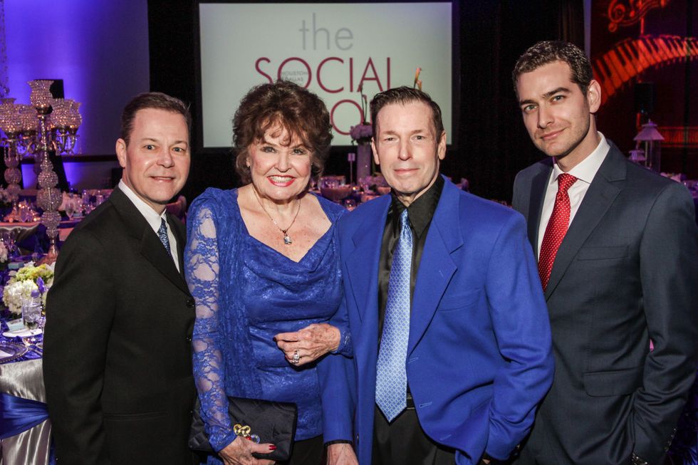 13 Jeff Henry, from left, Warner Roberts, Scott Evans and Sami Shbeeb at the Social Book Treasures dinner December 2014